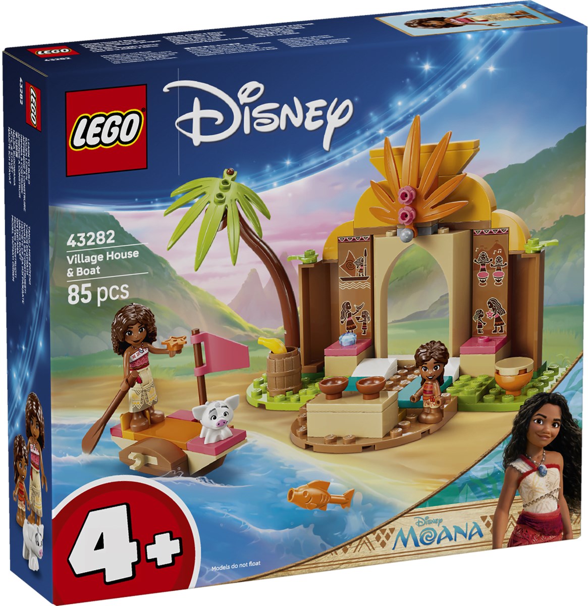 43282 Disney Vaiana Wiejska chatka i łódź