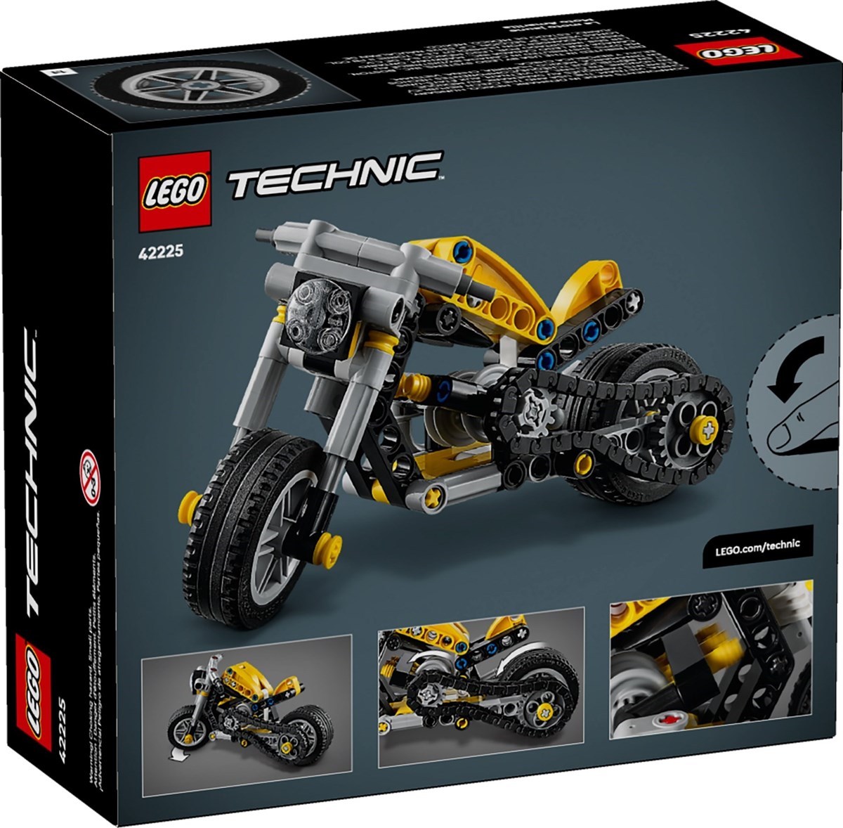 42225 Technic Żółty motocykl