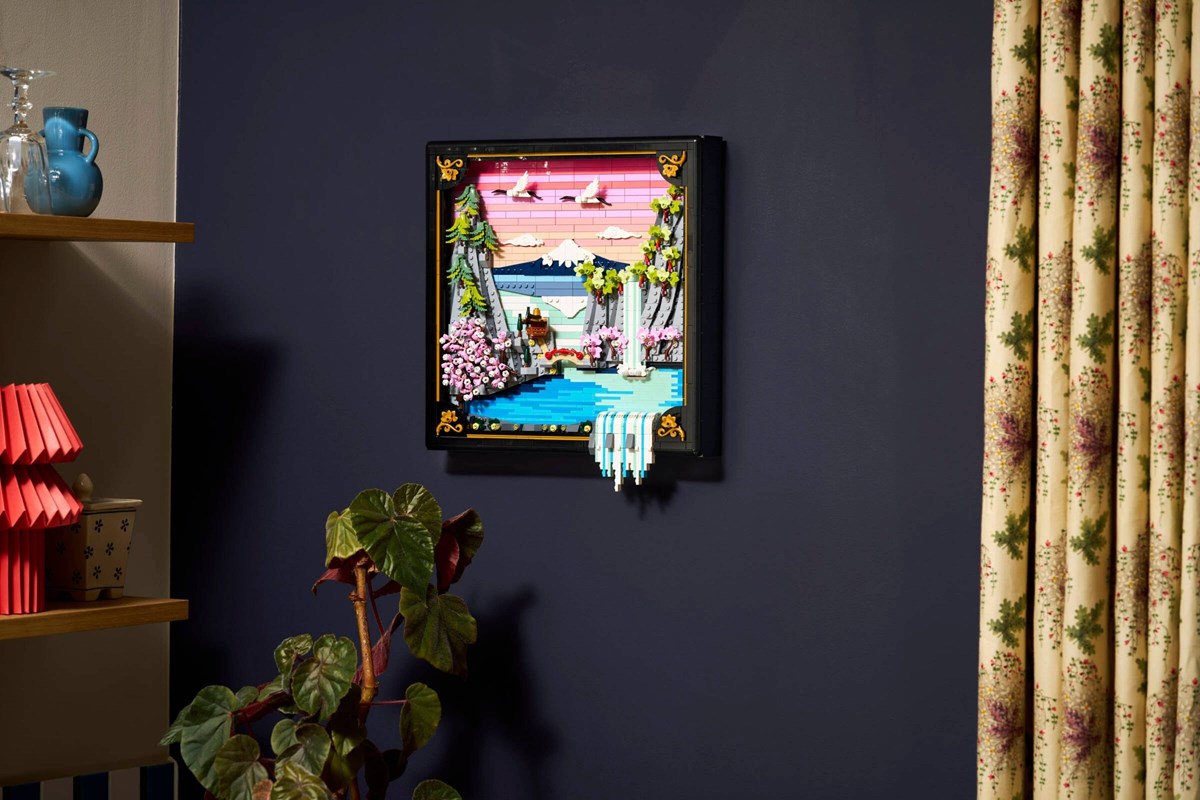 31218 Art Japoński krajobraz z kwitnącą wiśnią